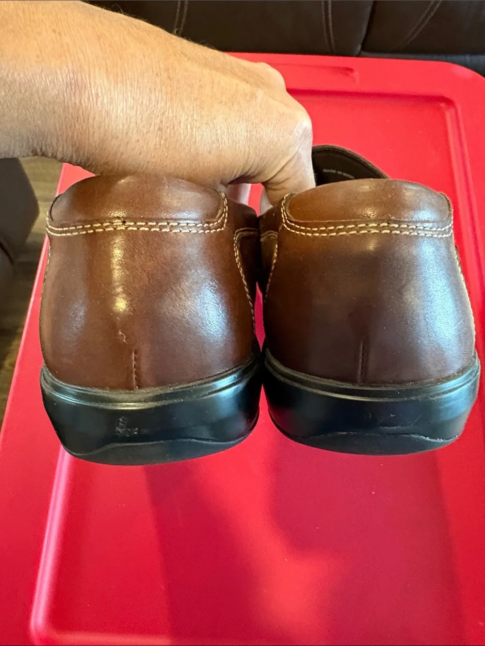 Cole Haan Men's Brown Leather Slip-On Loafers